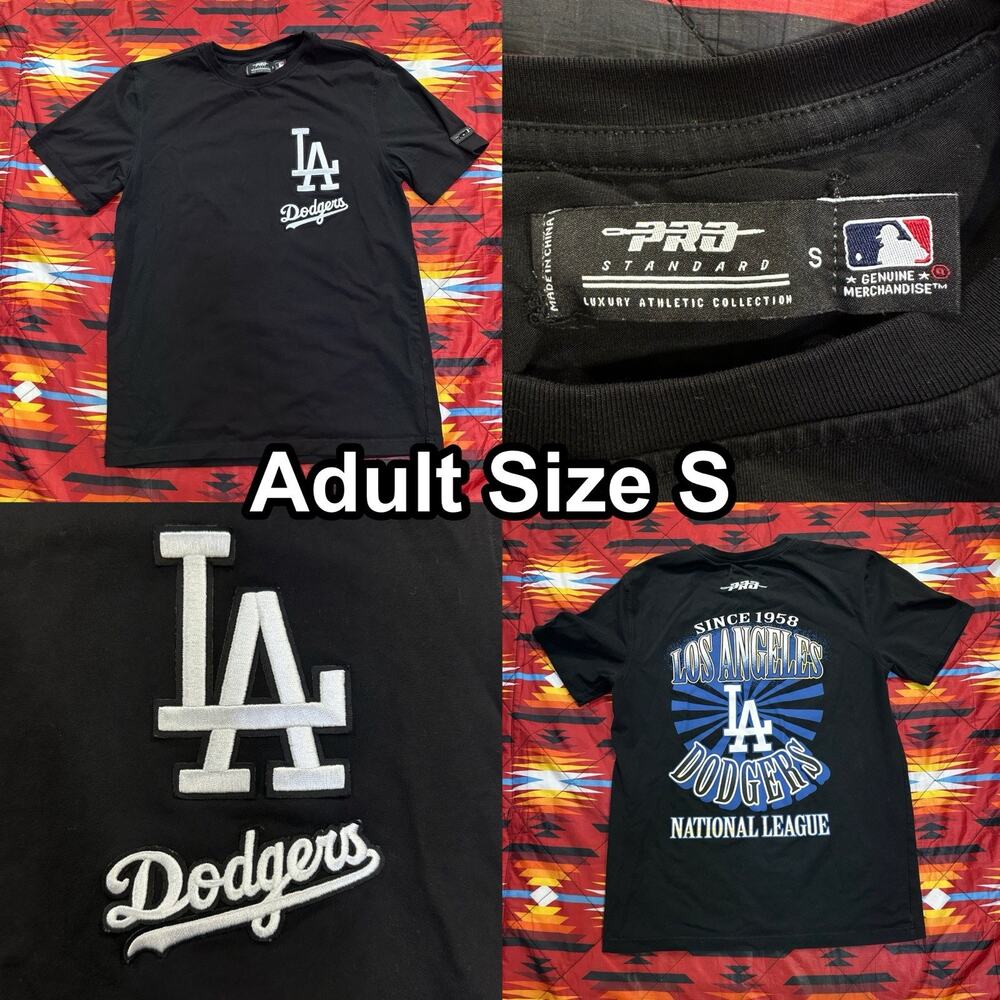 Pro Standard Los Angeles Dodgers National League Black T-Shirt Adult Size Small